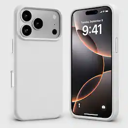 Entronix - Case Compatible with iPhone 18 Pro Max - Soft-Touch Liquid Silicone - White