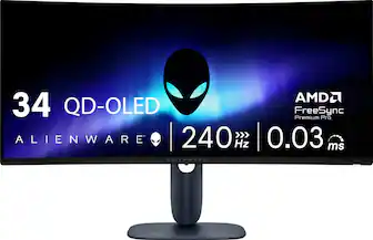 AMD FreeSync Pro 34 QD-OLED Premium Alienware 240 Hz 0.03 ms