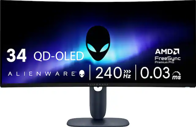 AMD FreeSync Pro 34 QD-OLED Premium Alienware 240 Hz 0.03 ms