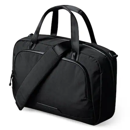 Front. ALPAKA - Bravo Brief Laptop Briefcase for 15.6" Laptop, Business Messenger Bag for Work, Travel & Commute - Black Axoflux 400D Ripstop Nylon.