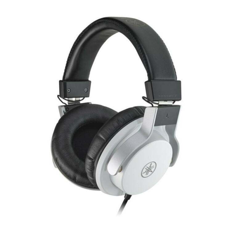 Front. Yamaha - Yamaha HPH-MT7W Studio Monitor Headphones (White).
