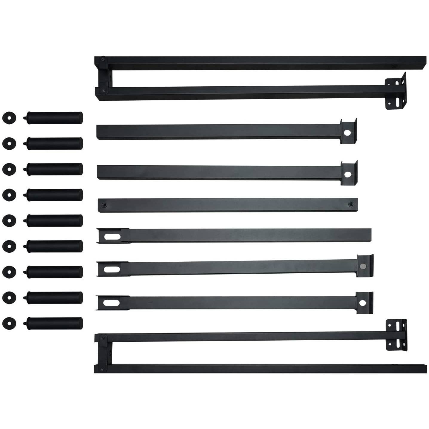 Back. Hivvago - Hivvago King 9-Leg Metal Bed Frame with Headboard Brackets 3,000 lbs. Max Weight Limit - Black.