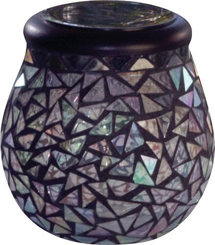 Angle Standard. Smart Solar - Solar-Powered Mosaic Glass Lantern.