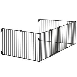 VEVOR - Pet Gate, 192 Inches Extra Wide, 28 Inches High 8-Panel Foldable Dog Gate, for Child Pet Security, One-Hand Open