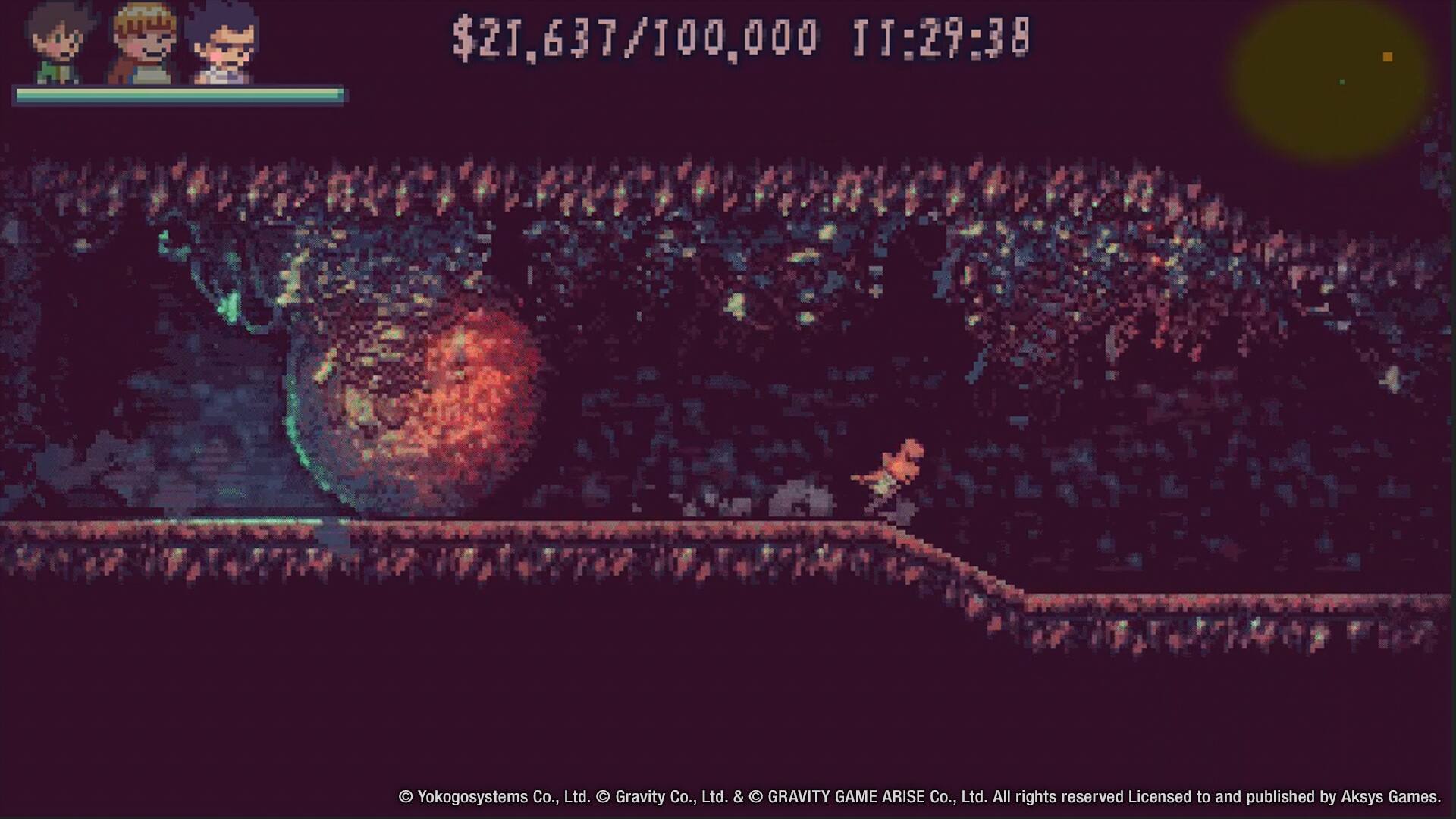 $21,637/100,000
TT:29:38
Yokogosystems Co., Ltd.
Gravity Co., Ltd. & GRAVITY GAME ARISE Co., Ltd.
All rights reserved. Licensed to and published by Aksys Games.