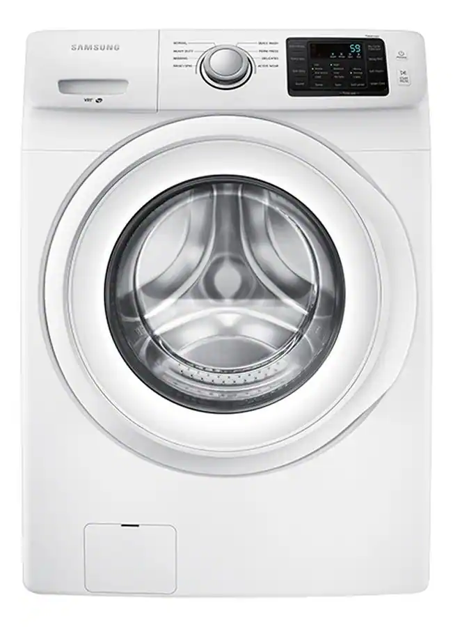 Front. Samsung - 4.2 Cu. Ft. High-Efficiency Stackable Smart Front Load Washer with Vibration Reduction Technology+ - White.