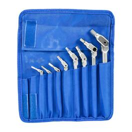 Bondhus - 00017 HexPro Pivot Head Standard Wrench Set Chrome 8-Piece 1/8-3/8in - Silver