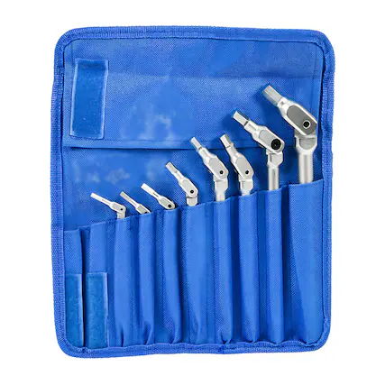 Front. Bondhus - Bondhus 00017 HexPro Pivot Head Standard Wrench Set Chrome 8-Piece 1/8-3/8in - Silver.