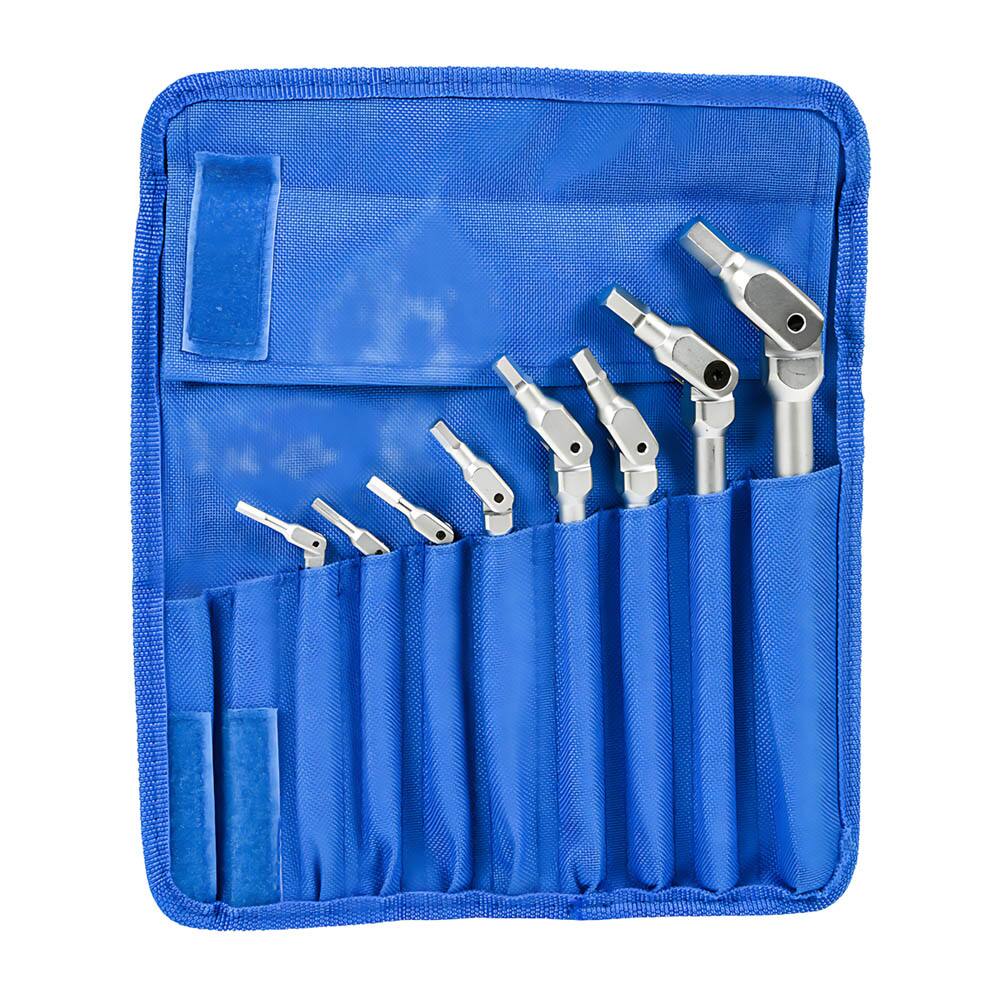 Front. Bondhus - Bondhus 00017 HexPro Pivot Head Standard Wrench Set Chrome 8-Piece 1/8-3/8in - Silver.