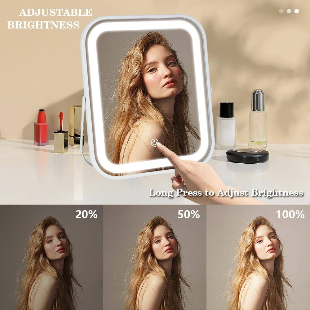 ADJUSTABLE BRIGHTNESS

Long Press to Adjust Brightness

20% 50% 100%