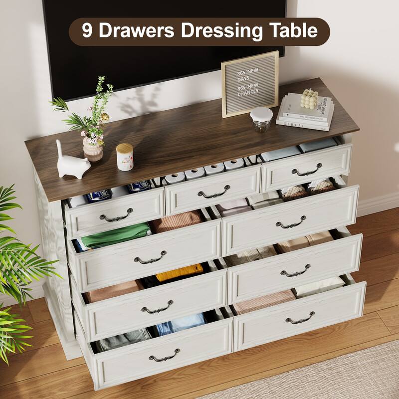 9 Drawers Dressing Table

365 NEW DAYS
365 NEW CHANCES