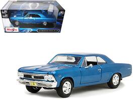 1966 Chevrolet Chevelle SS 396 1/24 Diecast Model Car by Maisto - Blue Metallic