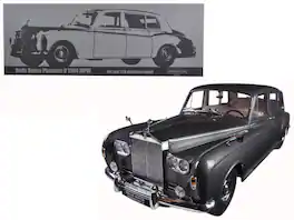 1964 Rolls Royce Phantom V MPW Gunmetal Grey LHD 1/18 Diecast Model Car by Paragon - Gray