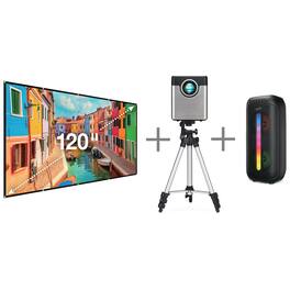iLive - Cinema Pop Up Movie Kit, Projector, Projection Screen, Bluetooth Speaker, Tripod Bundle, THE2024BDL