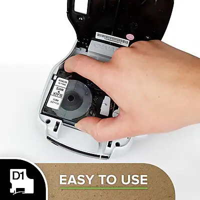 Labble Machine DYMO D1 Standard 41913 Label Maker Tape, 3/8