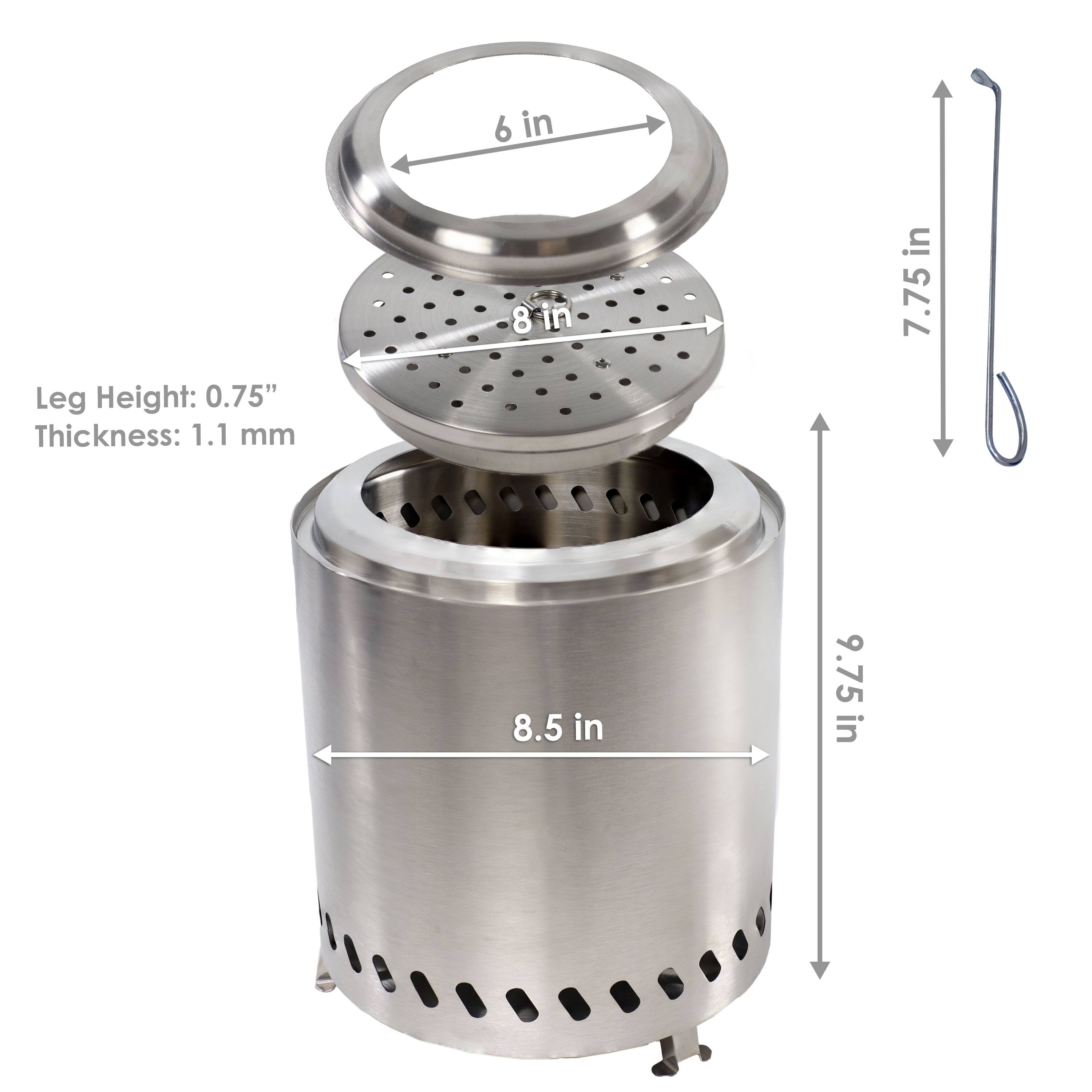 Leg Height: 0.75"  
Thickness: 1.1 mm  

6 in  
8 in  
8.5 in  
9.75 in  

7.75 in