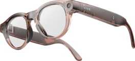 HTC - VIVE Eagle™ AI Glasses – Round, Clear Lens - Clear Brown