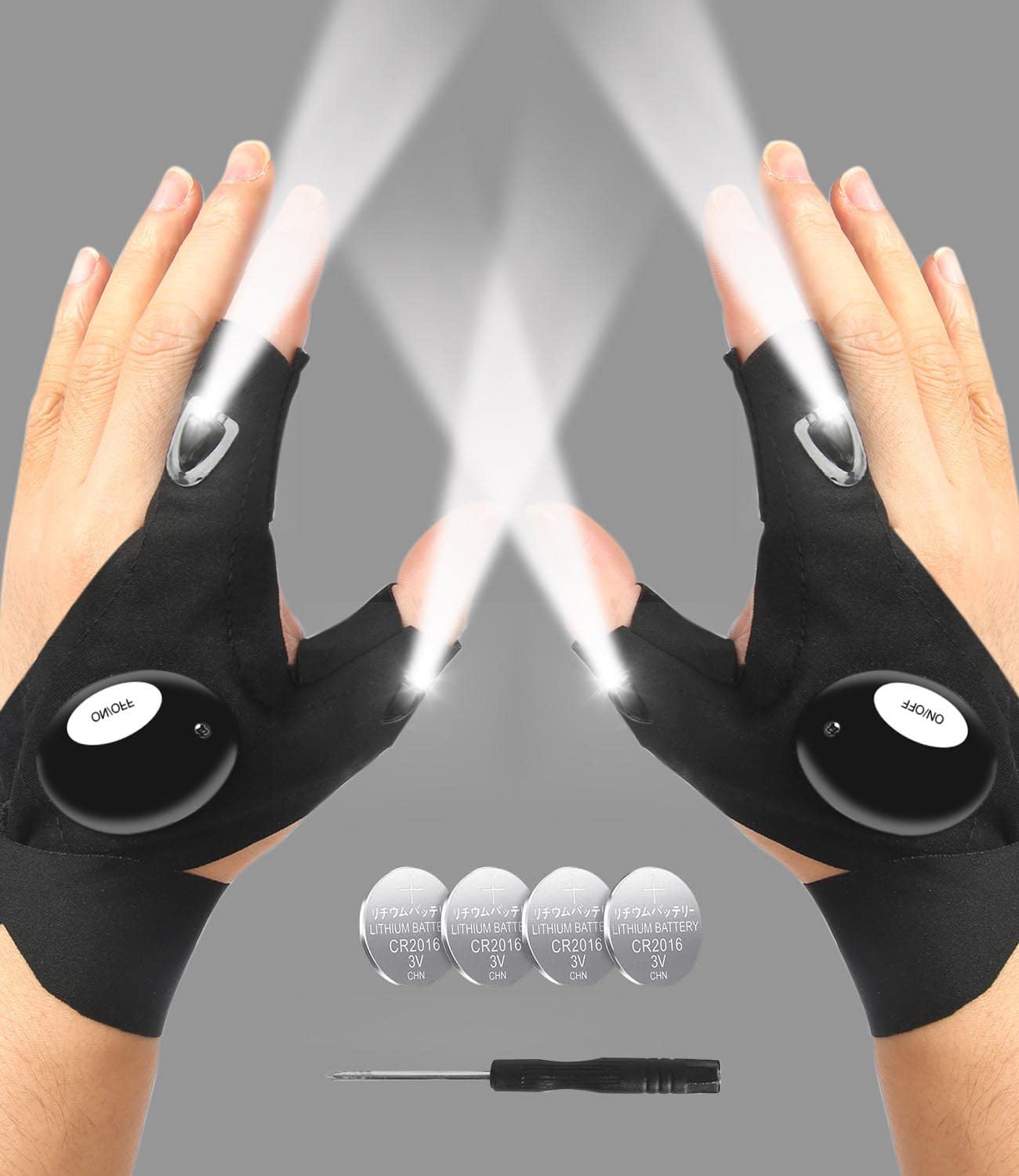 DORLUKFU – LED Flashlight Gloves, Valentines Day Gifts for Him Men Boyfriend Husband, Mens Gifts for Fathers Day Christmas