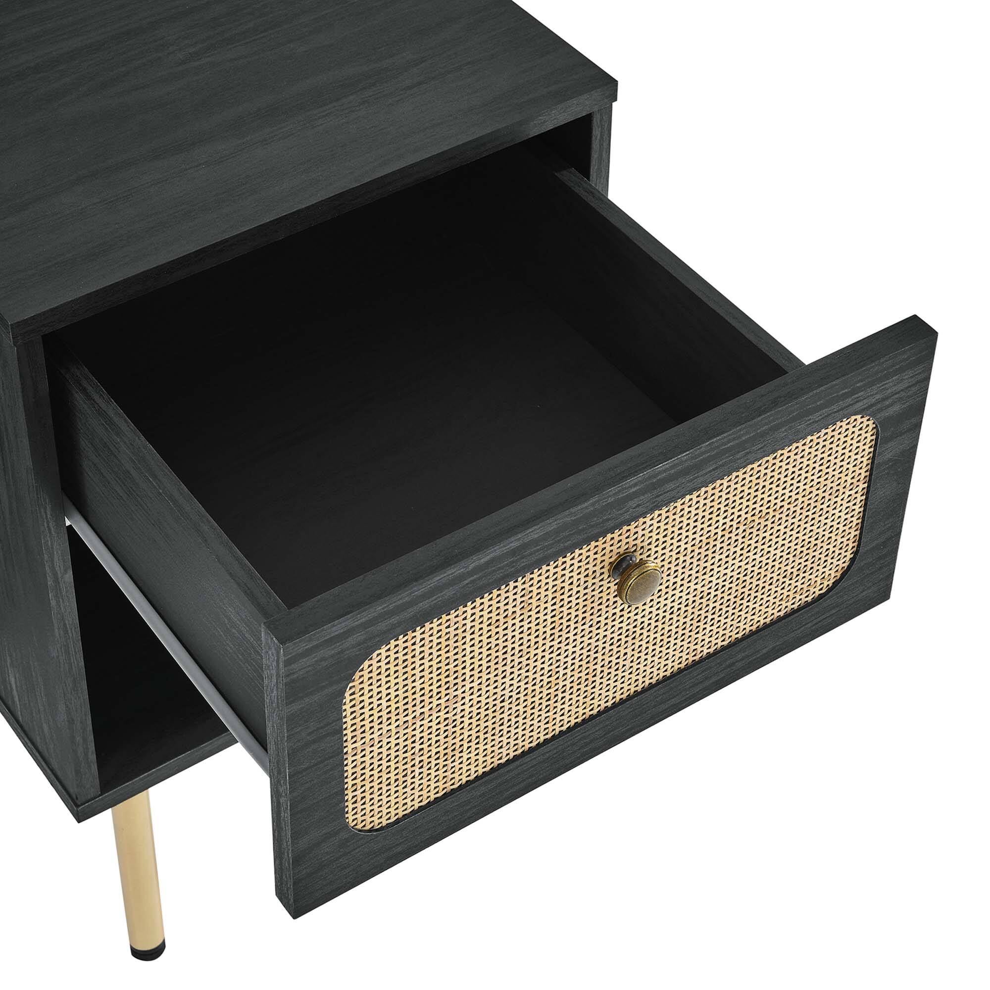 Alt View 3. Modway - Chaucer Nightstand by Modway - Black.