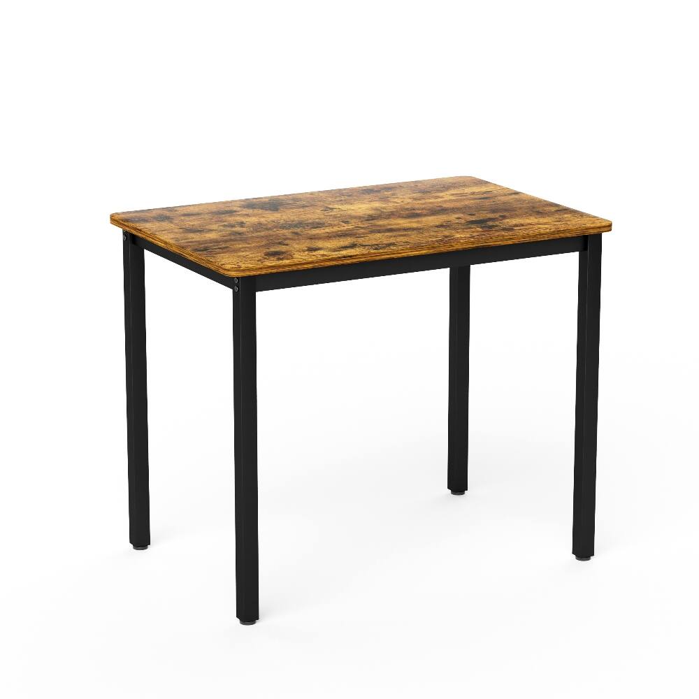 Alt View 6. Loheer - Loheer 3-Piece Dining Table Set, Rustic Brown Industrial Kitchen Table with 2 Chairs for Small Spaces - Rustic Brown and Black.