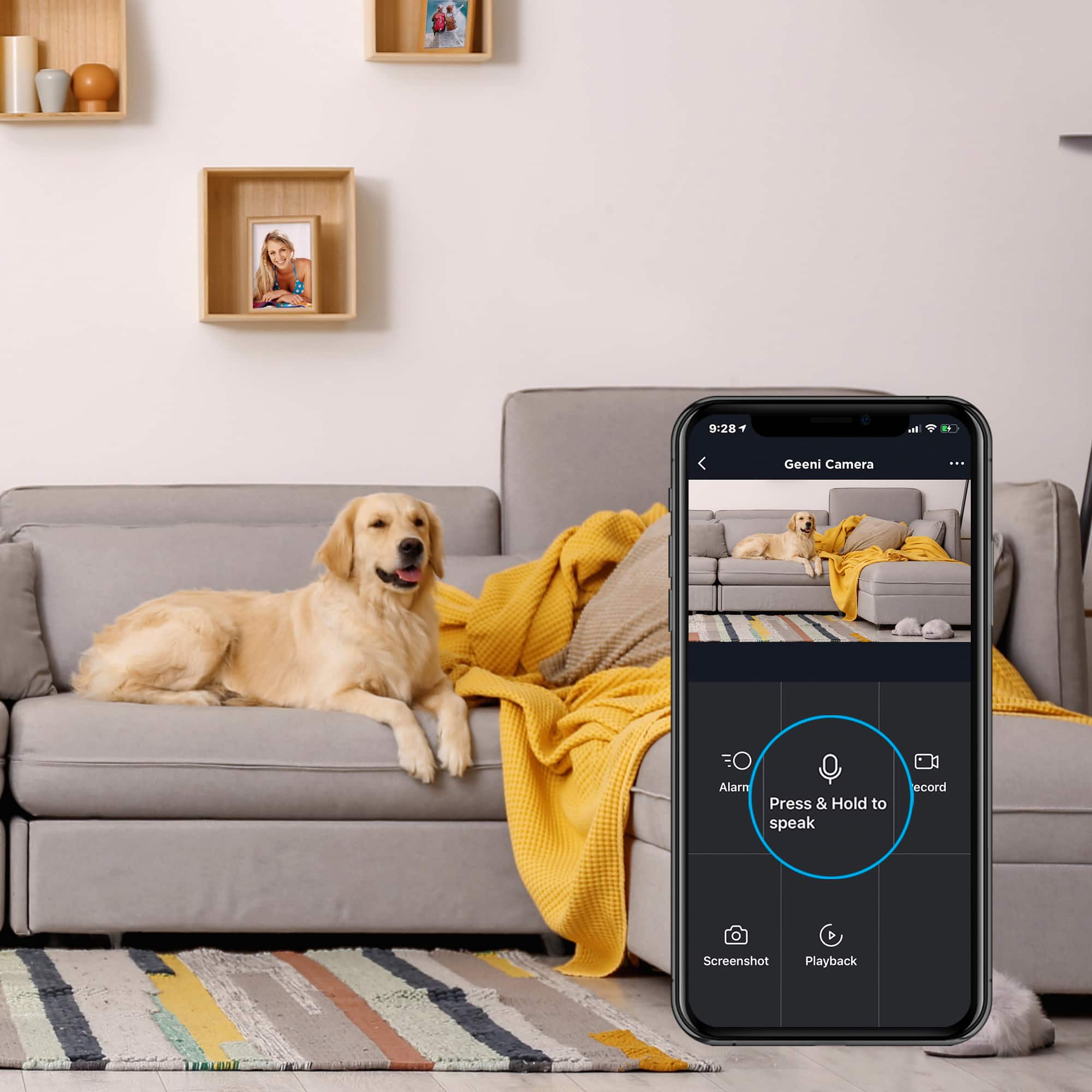 Alt View 13. Geeni - Aware Indoor Wi-Fi Wireless Network Surveillance Camera (2-Pack) - Black/White.