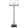 Front. VEVOR - Portable Basketball Stand, 10 ft Height Adjustment Basketball Hoop & Goal, Portable Basketballs Hoop with Wheels - Black.