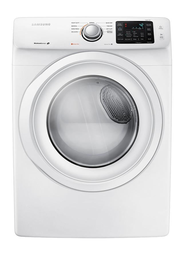 Samsung - 7.5 Cu. Ft. 9-Cycle Electric Dryer - White was $719.99 now $529.99 (26.0% off)