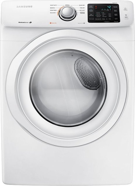 Front Zoom. Samsung - 7.5 Cu. Ft. Stackable Electric Dryer with Sensor Dry - White.