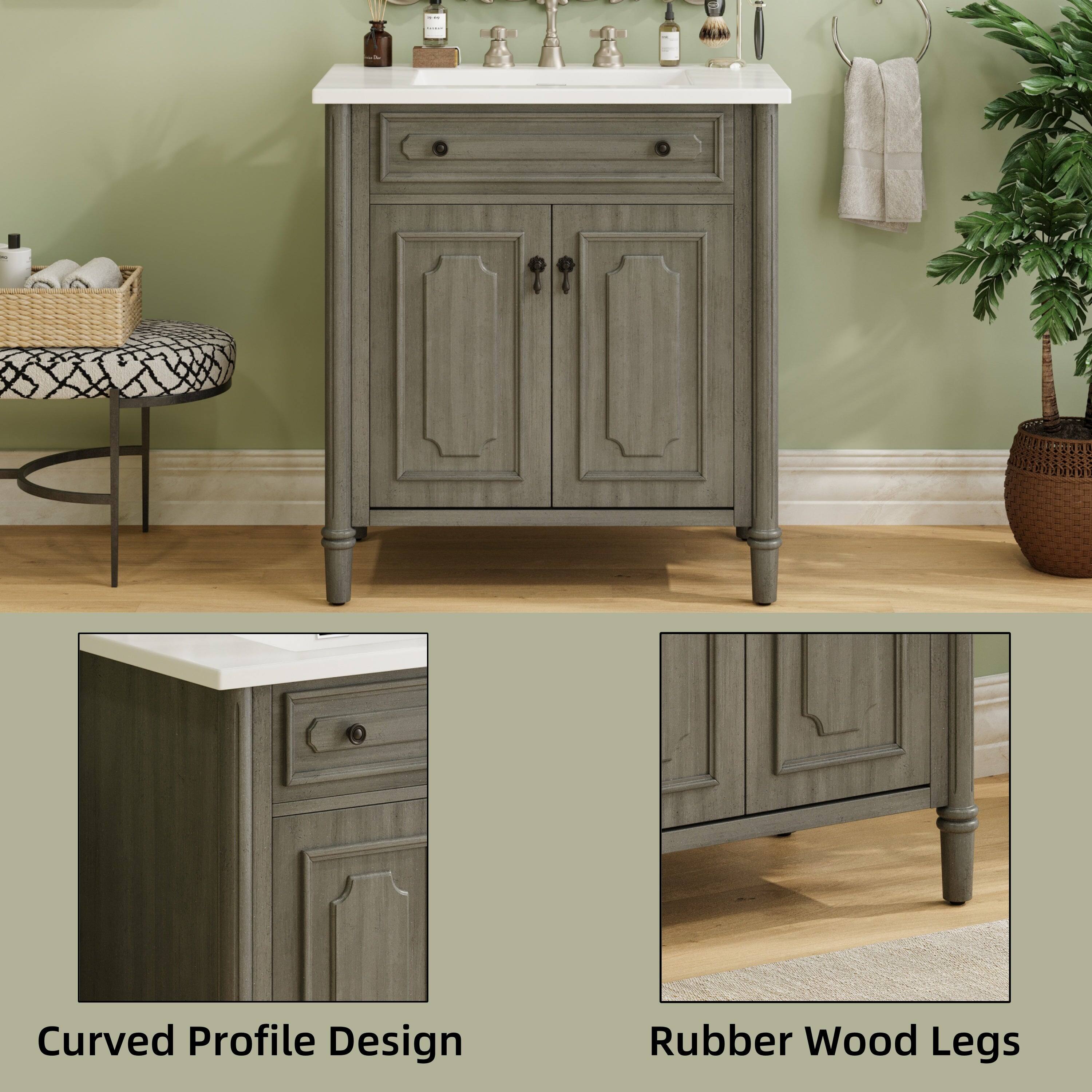 Curved Profile Design  
Rubber Wood Legs