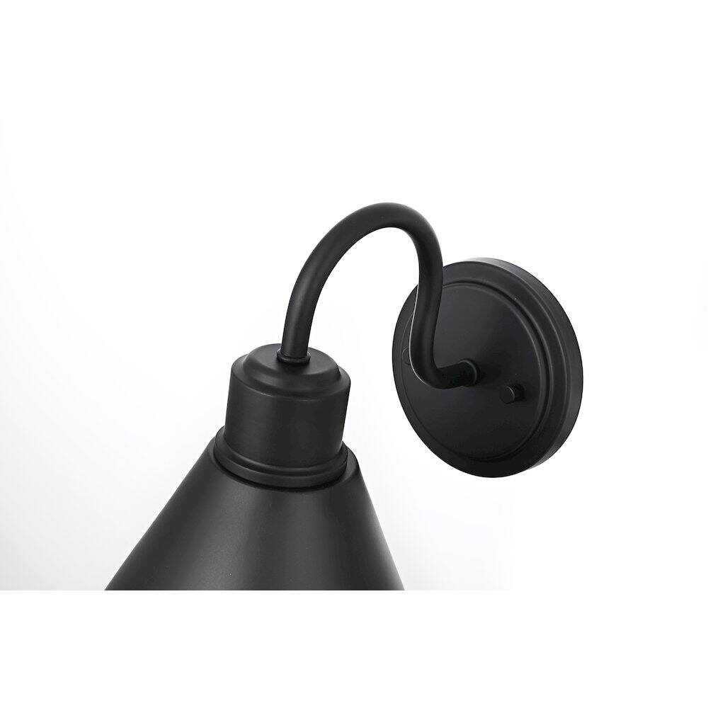 Alt View 2. Elegant Lighting - Colton 8 Inch Outdoor Wall Sconce In Black - Black.