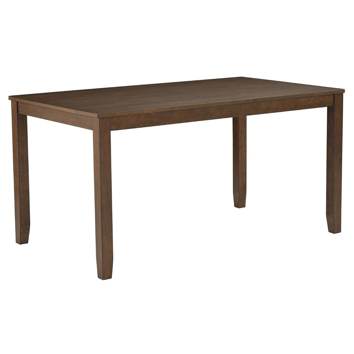 Alt View 6. Loheer - Loheer 7 Piece Dining Table Set for 6, Walnut Rectangular Table with Upholstered Chairs - Walnut.