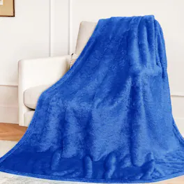 Paradigms Interiors - Fleece Blanket Throw - 300gsm For Couch Sofa Bed Soft Lightweight Plush Cozy Microfiber Blankets Throws - B-blue-Throw(50"x70"/ 130x150cm)