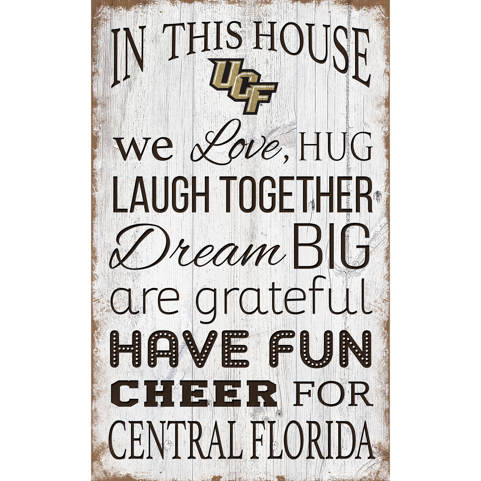 UCF Knights 11'' x 19'' Team In This House Sign