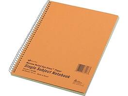 National Brand - Board Cover 1-Subject Notebooks, 8" x 10", Narrow Ruled, 80 Sheets - Brown