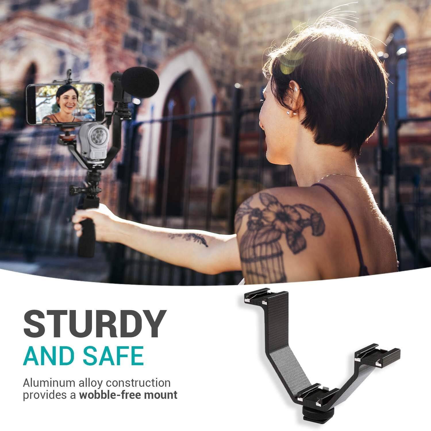 STURDY AND SAFE

Aluminum alloy construction provides a wobble-free mount