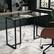 Alt View 14. Martha Stewart - Eli Tempered Glass Top Office Desk - Clear Top/Oil Rubbed Bronze Frame.