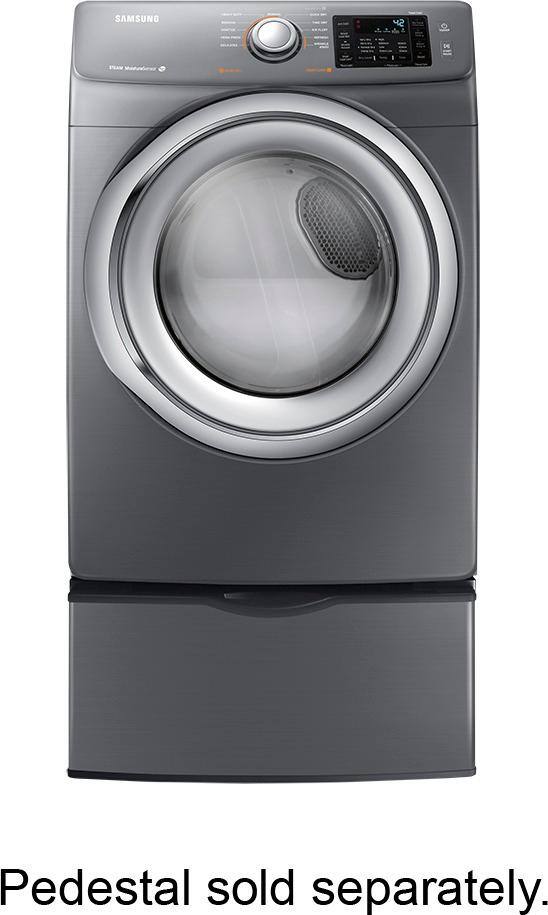 Best Buy Samsung 7 5 Cu Ft 11 Cycle Electric Dryer With Steam Platinum Dv42h5200ep