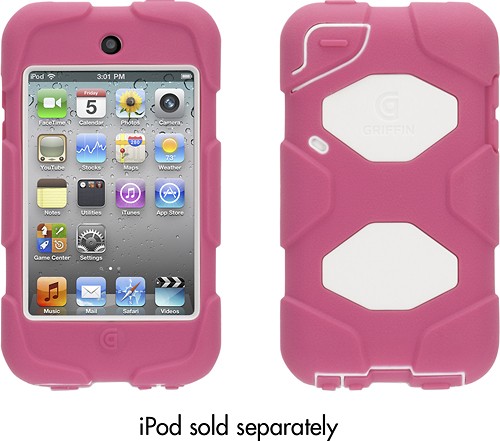  Griffin Technology - Survivor Case for 4th Generation Apple® iPod® touch - Pink/White