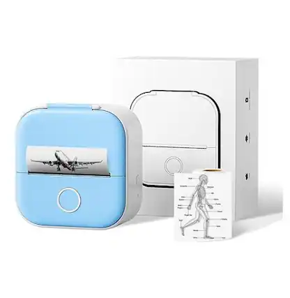 Front. Phomemo - T02 LABEL MAKER Bluetooth Mini Sticker PRINTER for Study Notes and Craft Stickers - GREEN.