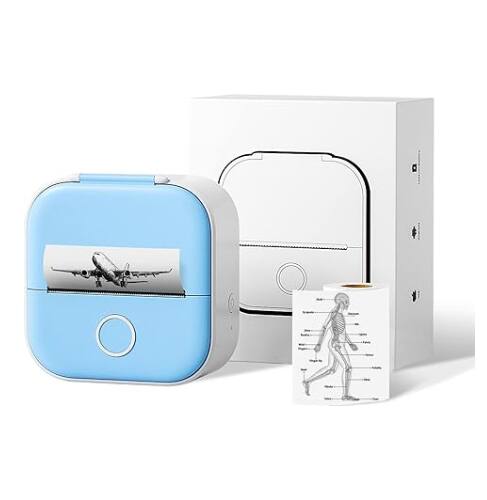 Phomemo - T02 LABEL MAKER Bluetooth Mini Sticker PRINTER for Study Notes and Craft Stickers - Green