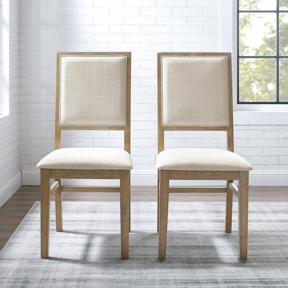 Alt View 3. Crosley Furniture - Joanna 2-Piece Upholstered Back Dining Chair Set - Brown.