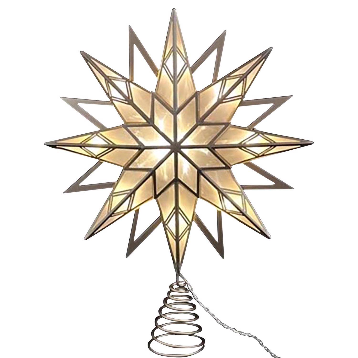 Front. Celebrations - Celebrations LED Warm White Star Tree Topper 12 in. - Warm White.