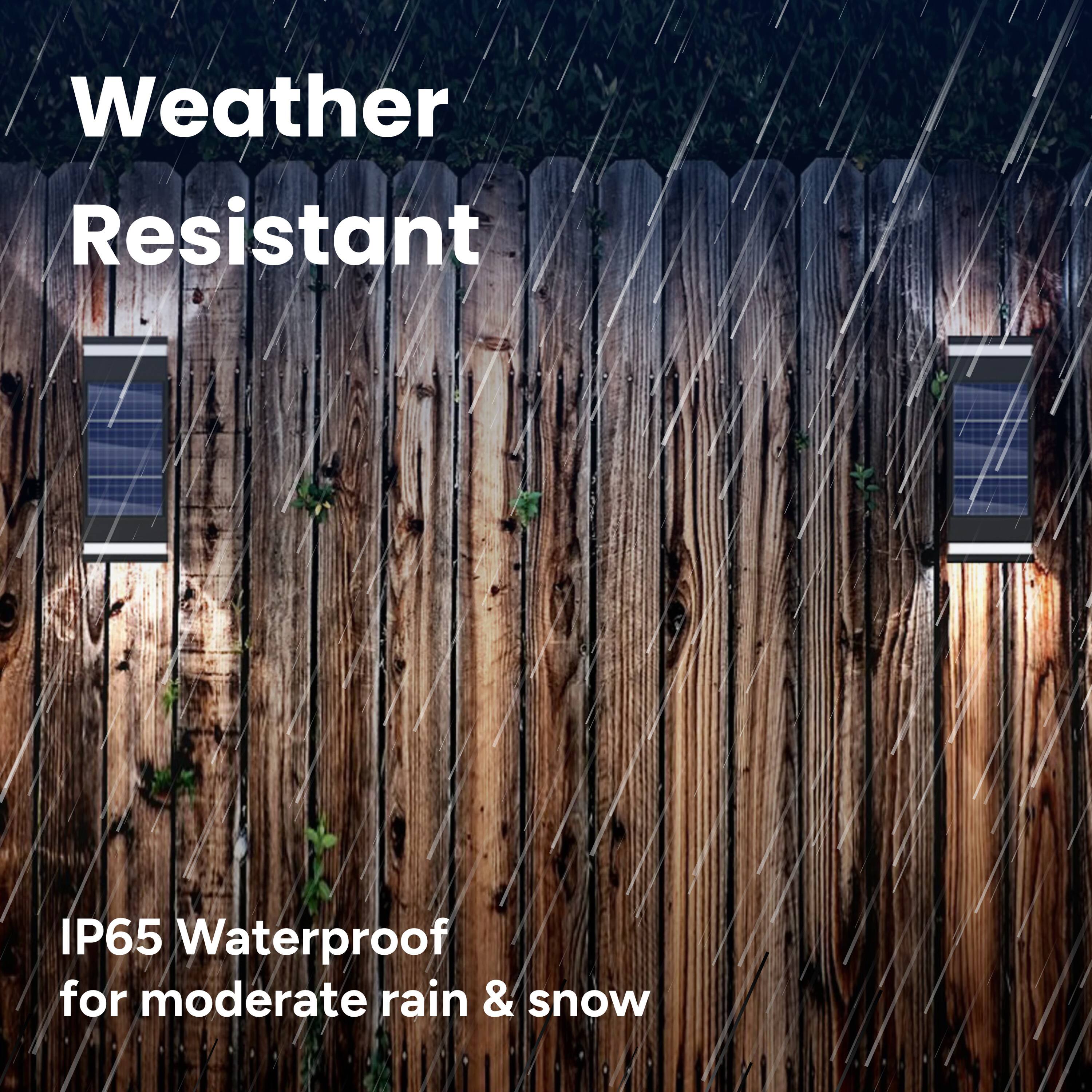 Weather Resistant
IP65 Waterproof for moderate rain & snow
