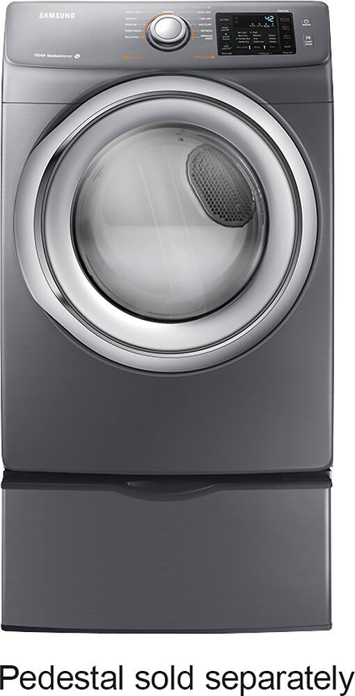 Best Buy Samsung 7.5 Cu. Ft. 11Cycle Steam Gas Dryer Platinum DV42H5200GP