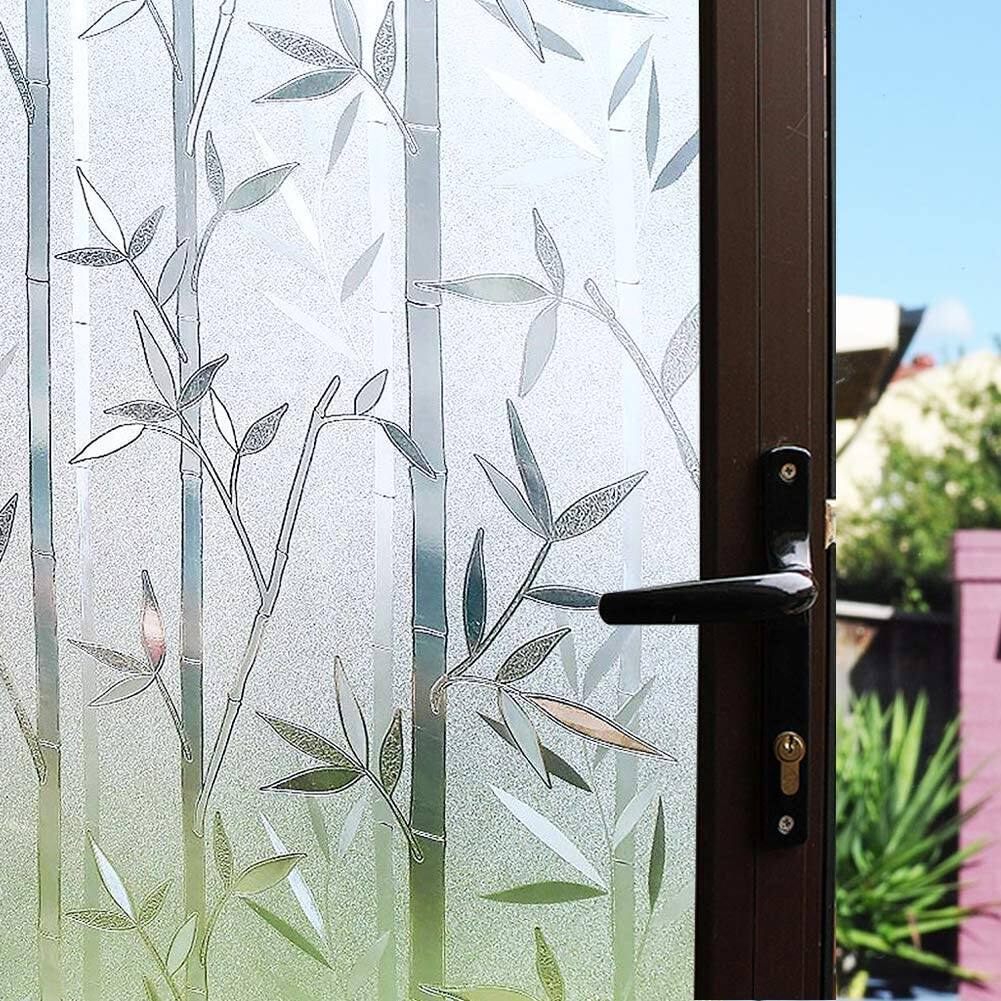 Front. Wellco - High-quality, wear-resistant PVC electrostatic window film for home decoration. - White.