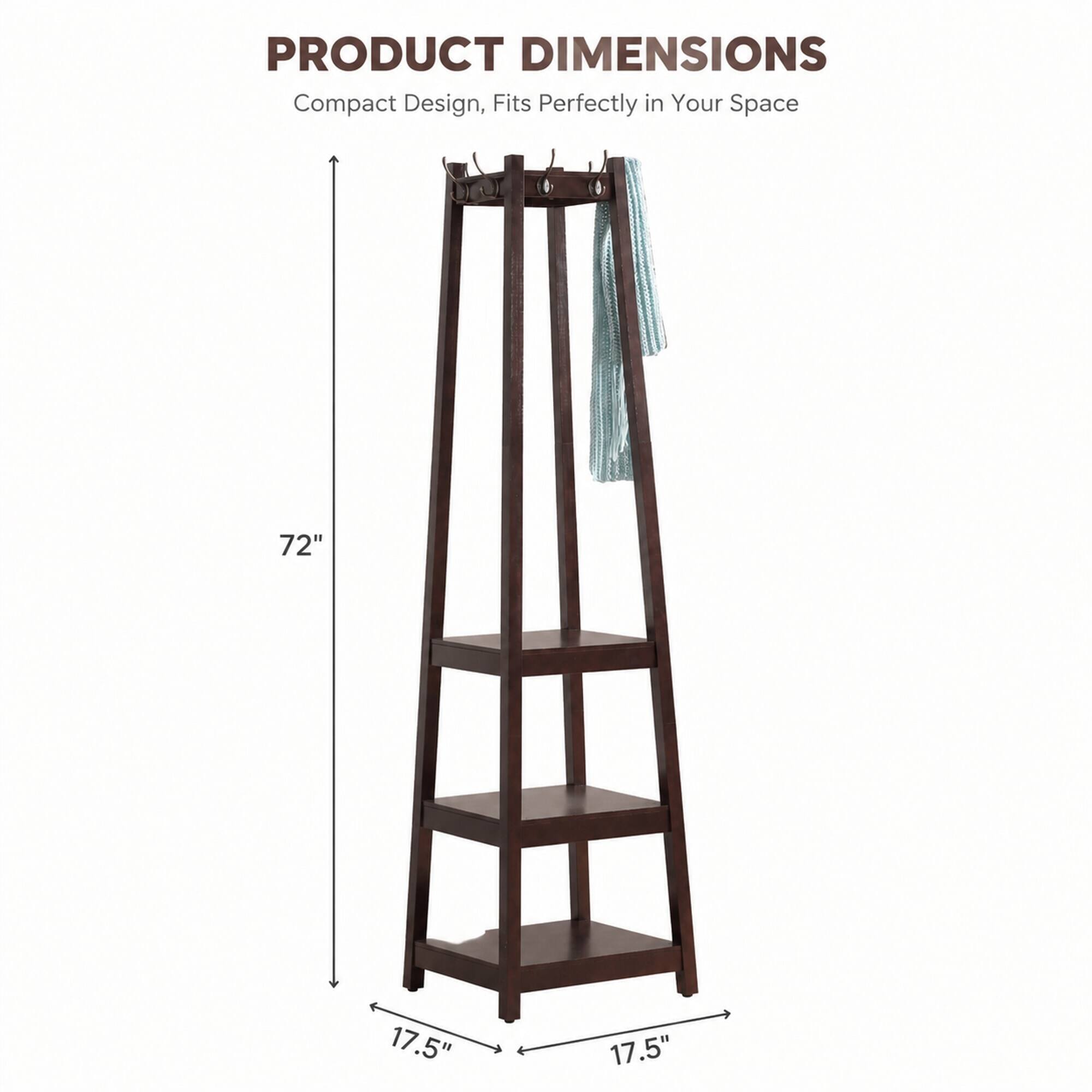 PRODUCT DIMENSIONS  
Compact Design, Fits Perfectly in Your Space  
72"  
17.5"  
17.5"
