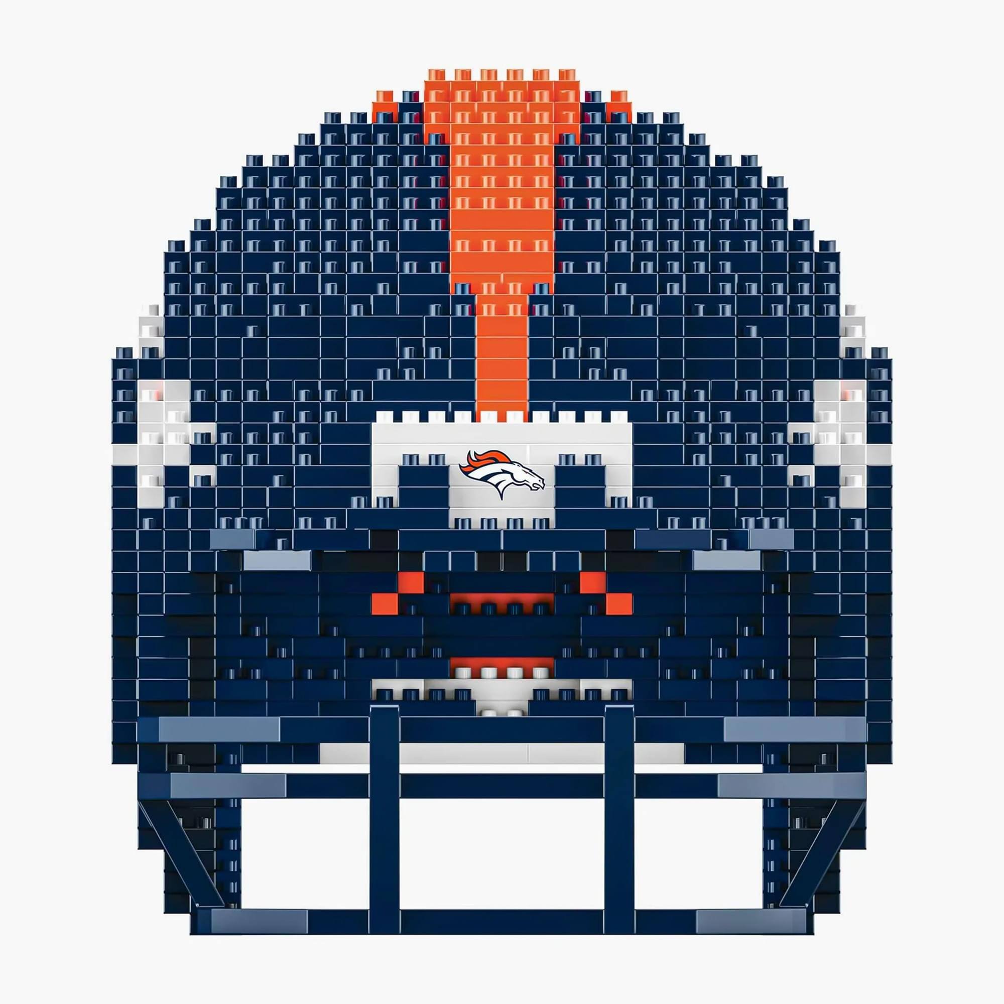 Alt View 3. Forever Collectibles - Denver Broncos NFL FOCO BRXLZ Helmet Building Block Set - Blue.