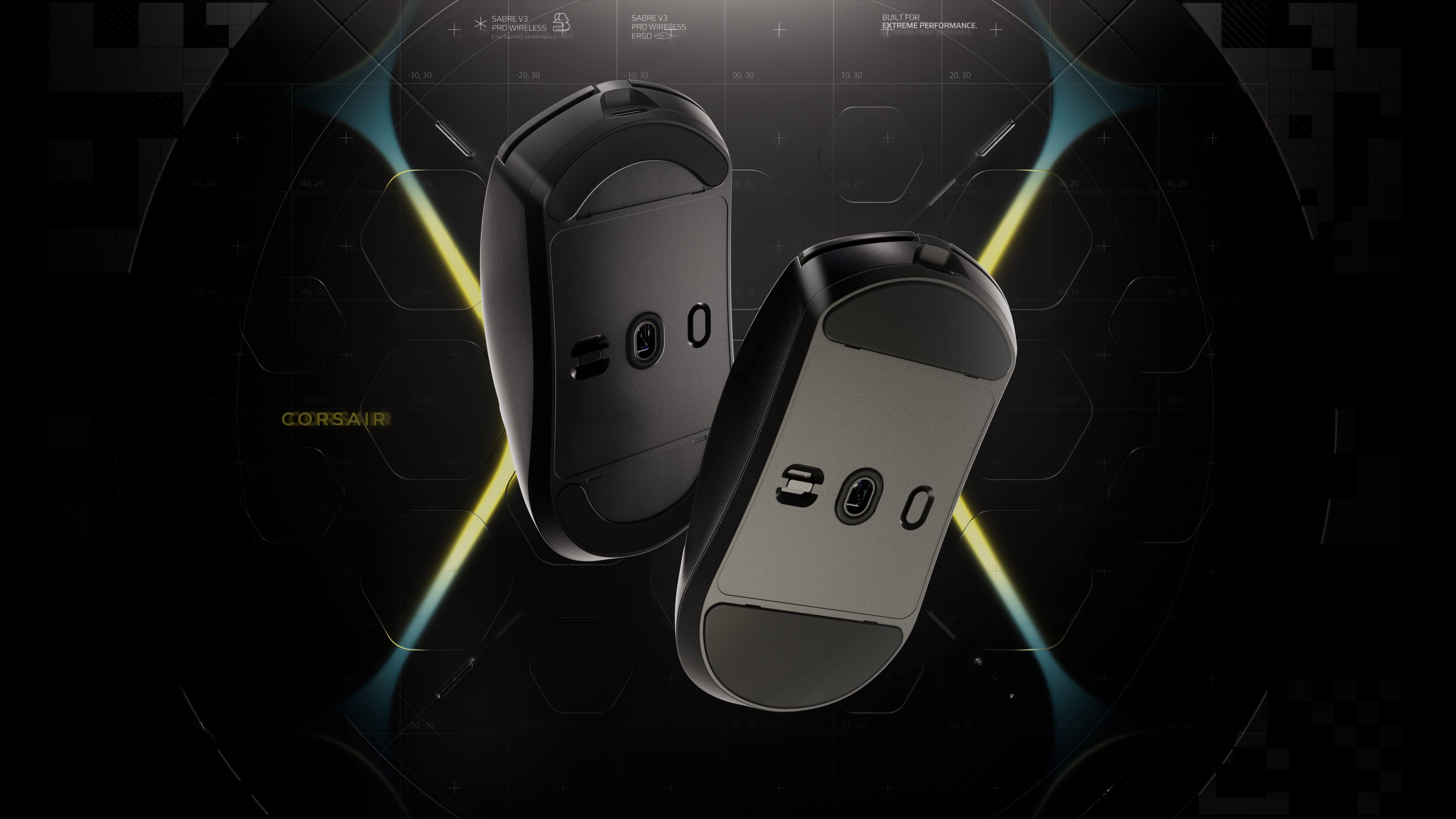 SABRE EV PRO WIRELESS  
SAORE CA PRO WIRELESS  

10,00 : FOR EXTREME PERFORMANCE  
-30,30  
20.3 90  
10,20  
00,30 30  
0.00  
20,30  

-50.20  
-60,20  
20  
10,20  
NC.C  
39.20  
40.20  

50/10  
-40,10  
0  
40.10  
CORSAIR  
40.00  
30/10  
40/10  

x  
30.730