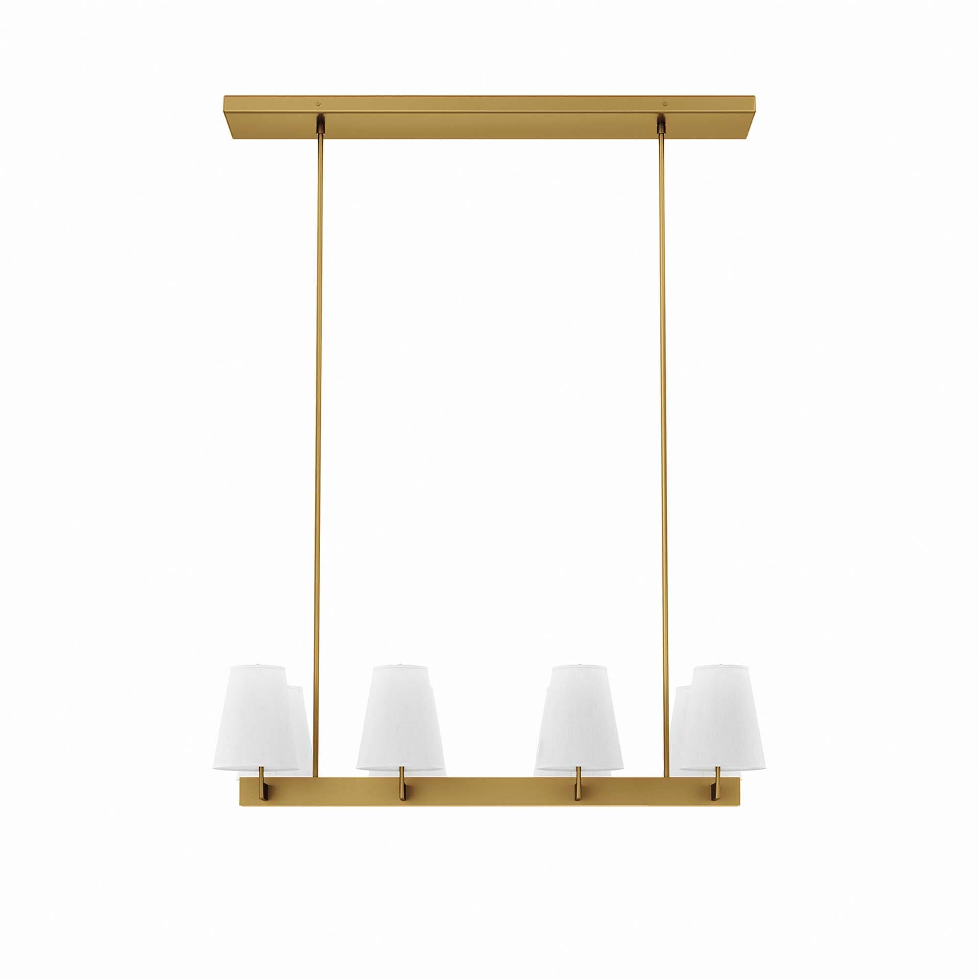 Angle. Modway - Enthrall 8-Light Chandelier by Modway - White Satin Brass.