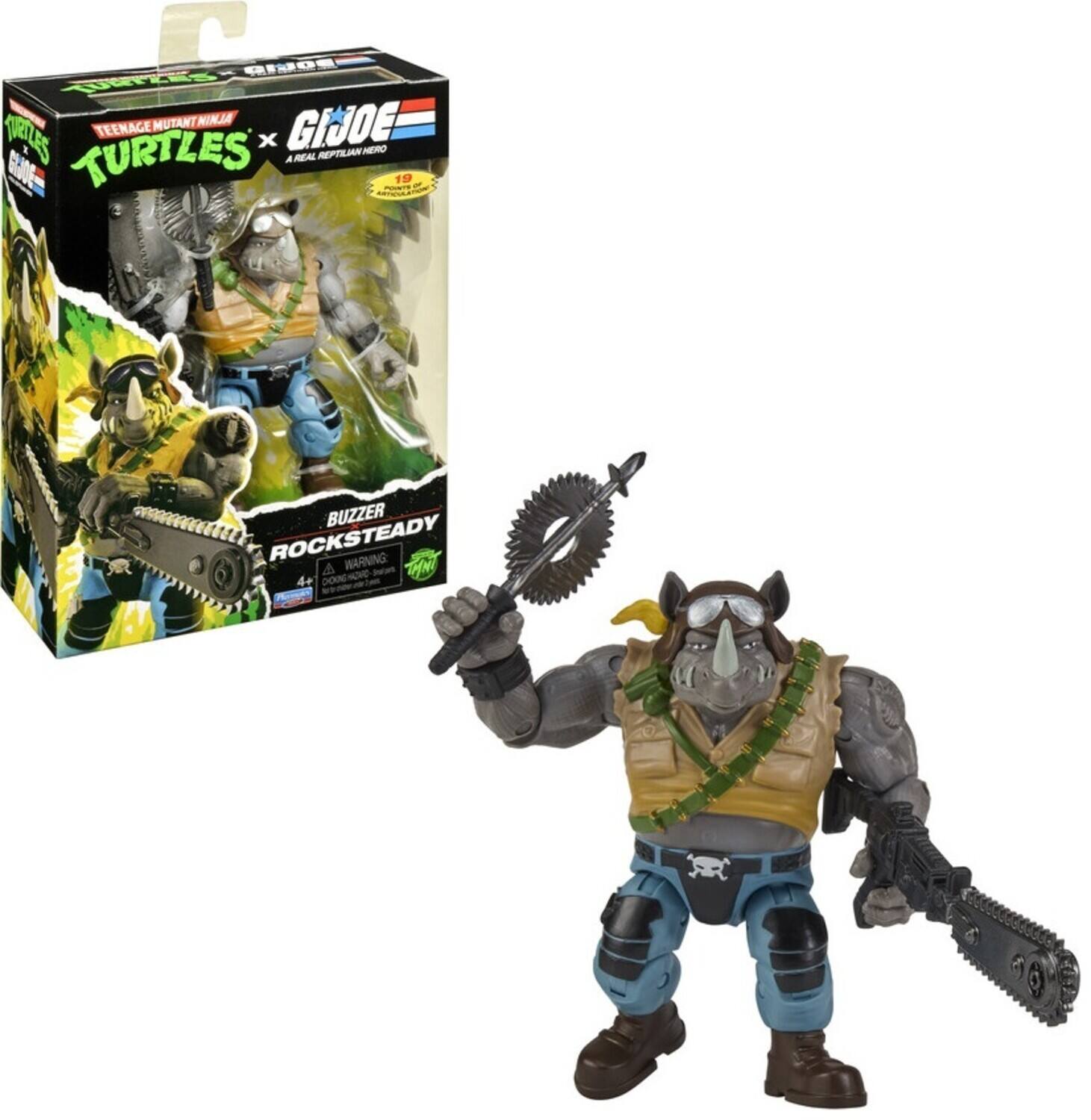Teenage Mutant Ninja Turtles x G.I. Joe - Buzzer x Rocksteady Action Figure (TMNT) - COLLECTIBLES